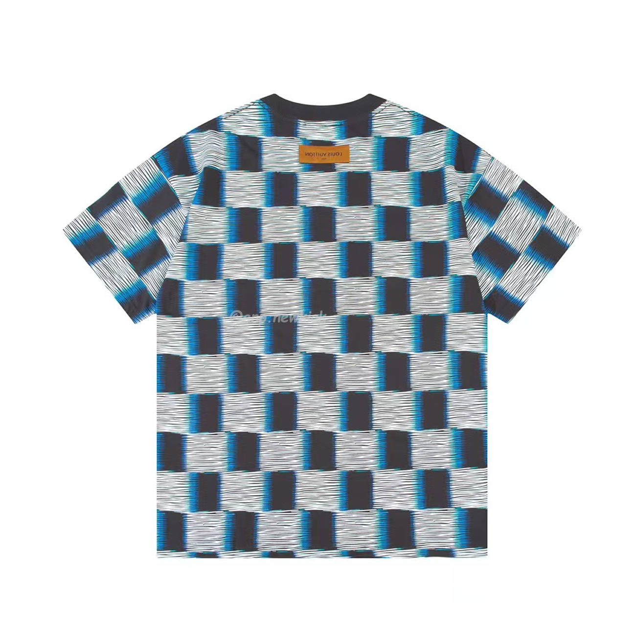 Louis Vuitton Round Necked Checkerboard T Shirt (5) - newkick.app